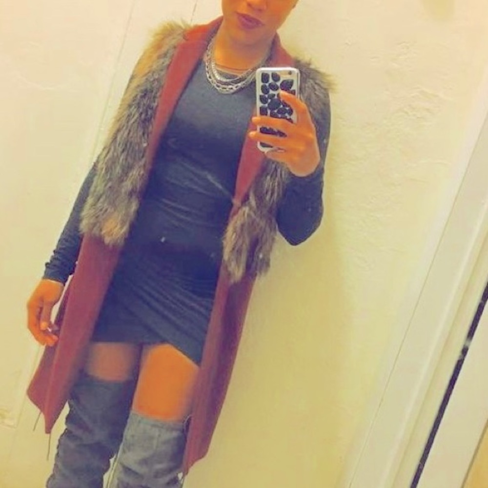 ZARA Faux fur vest
